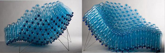 Hvordan lage en stol med plastflasker med egne hender