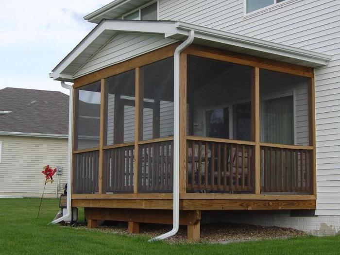 Legge til en veranda i huset: funksjoner når den er reist