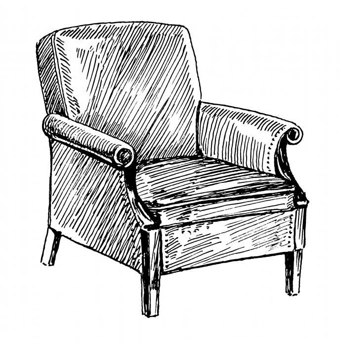 hvordan å tegne en stol