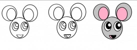 Hvordan tegne en mus: to mesterklasser