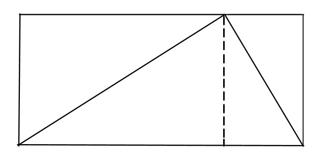 område av en riktig trekant