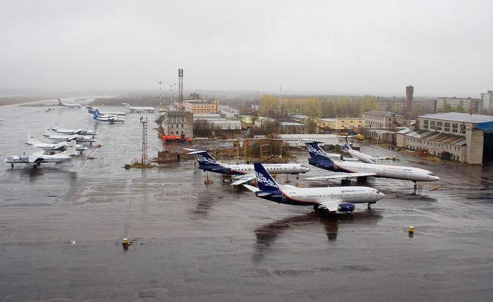 Byen Arkhangelsk: flyplassen Talagi